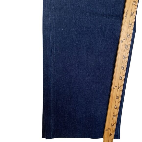 WeWoreWhat Low Rise Dad Jeans Womens 25 Blue Indigo Denim Raw Hem Casual - Picture 8 of 14